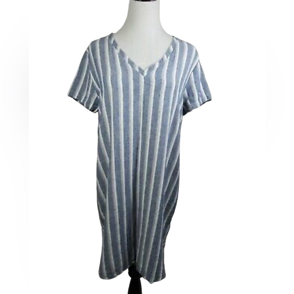 3/$25 Anthropologie Cloth & Stone Linen Blend Loose Relaxed Fit Midi Shirt Dress - Picture 1 of 8